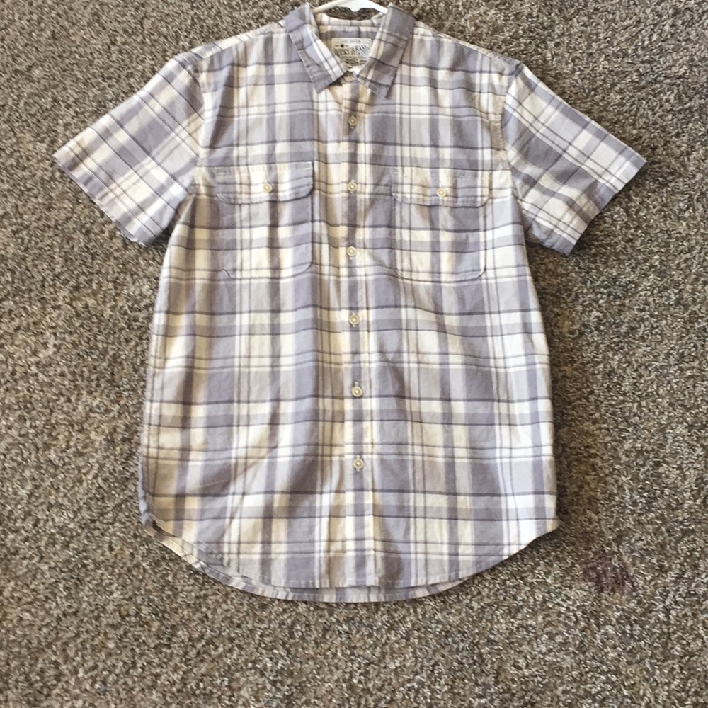 Lucky brand plaid grey button up